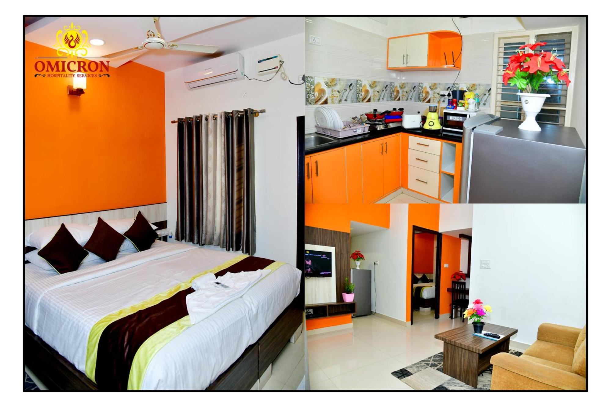 Hotel Omicron 1 Bhk Studio Room Bangalore Exterior foto